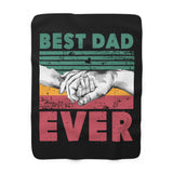 Sherpa fleece viltti - Best Dad Ever (musta)