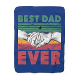 Sherpa fleece viltti - Best Dad Ever (sininen)