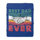 Sherpa fleece viltti - Best Dad Ever (sininen)