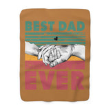 Sherpa fleece viltti - Best Dad Ever (ruskea)